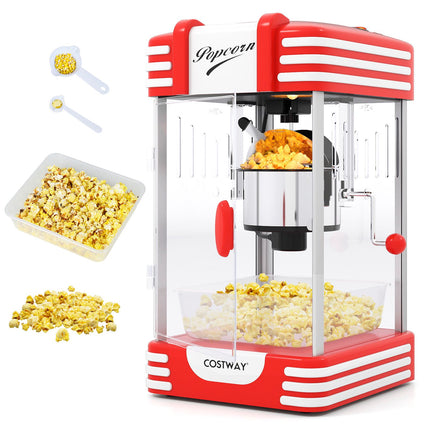 Popcorn Machine 300W, Retro Cinema Style, Warming Light