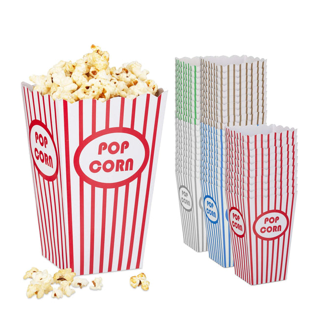Sáčky na popcorn, 50 ks, 5 barev