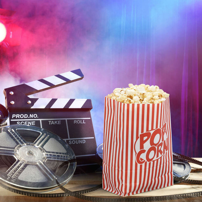Sáčky na popcorn s retro motivy - 48 ks
