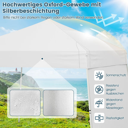 Pop-up pavilon stan 430x280 cm, variabilní stěny, bílý