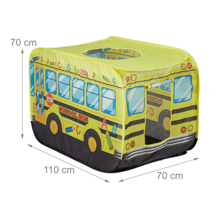 Pop-up dětský stan školní autobus