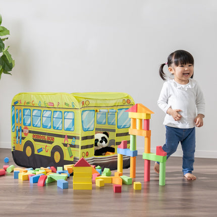 Pop-up dětský stan školní autobus