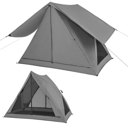 Pop-up stan pro 2-3 osoby 360° jednostranně průhledný rodinný stan 225 x 145 x 161 cm šedý