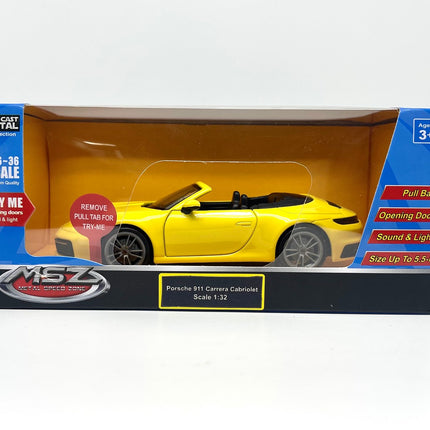 Kovový model Porsche 911 Carrera Cabriolet, měřítko 1:32
