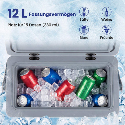 Přenosný pevný chladicí box 12 l s ergonomickou rukojetí