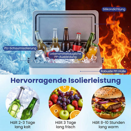 Přenosný pevný chladicí box 12 l s ergonomickou rukojetí
