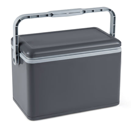 Přenosný pevný chladicí box 12 l s rukojetí, tmavě šedý