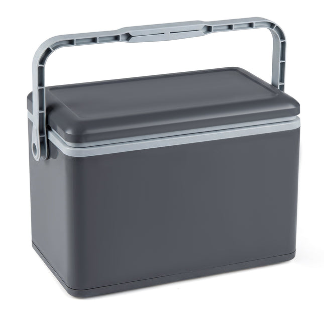 Přenosný pevný chladicí box 12 l s rukojetí, tmavě šedý