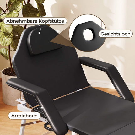 Portable 3-Section Massage Table, Adjustable with Headrest