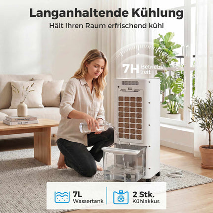 Přenosný ochlazovač vzduchu 3v1 se 7l nádrží, oscilace 48