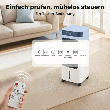 Přenosný ochlazovač vzduchu 3v1 se 7l nádrží, oscilace 48
