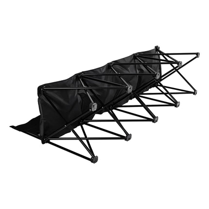 Portable 4-Seat Folding Bench with Backrest, Pockets