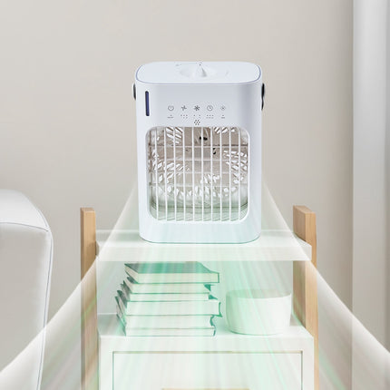 Portable 4-in-1 Evaporative Air Cooler, 700ml, 3-Speed Timer