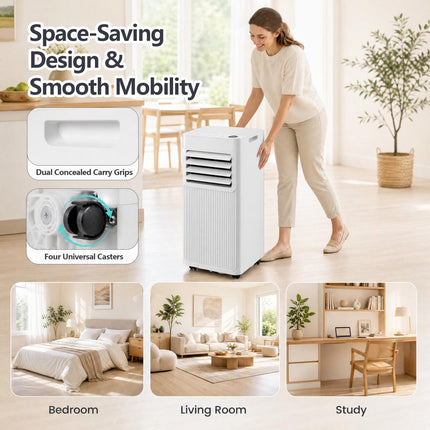 Portable 9000 BTU Air Conditioner, 3-in-1, 42 m² Coverage
