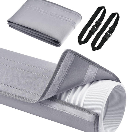 Portable AC Hose Insulation Sleeve, 5–5.9 in, Gray