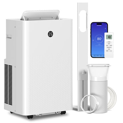 Přenosná klimatizace 12,000 BTU, WiFi hlasové ovládání 4v1