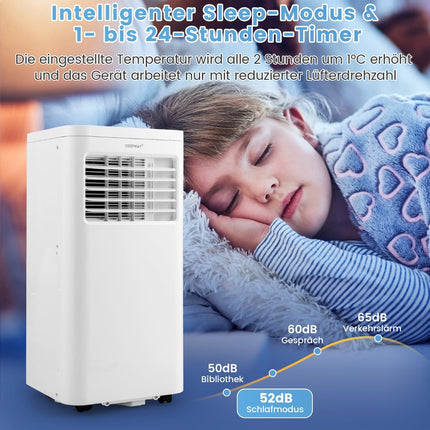 Přenosná klimatizace 2.5 kW, 4v1 s odvlhčovačem