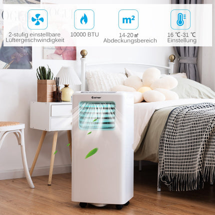 Přenosná klimatizace 9000 BTU, 3v1, dálkové ovládání