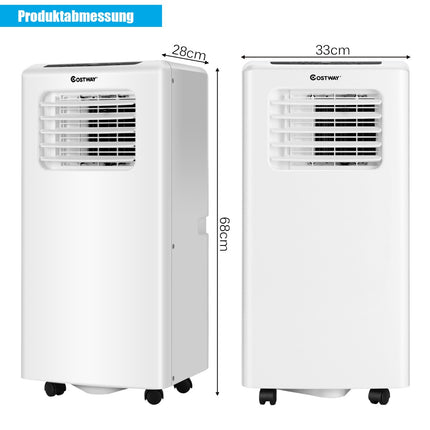 Přenosná klimatizace 9000 BTU, 3v1, dálkové ovládání