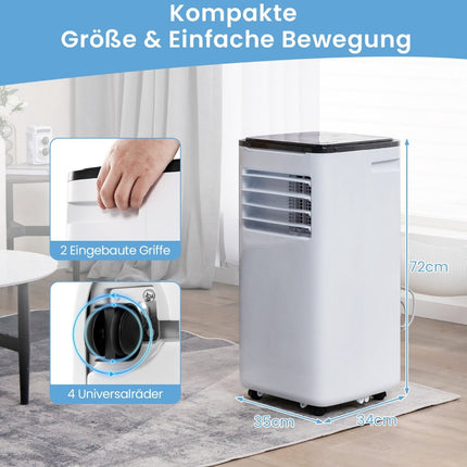 Přenosná klimatizace 9000 BTU, 4v1, chytré ovládání
