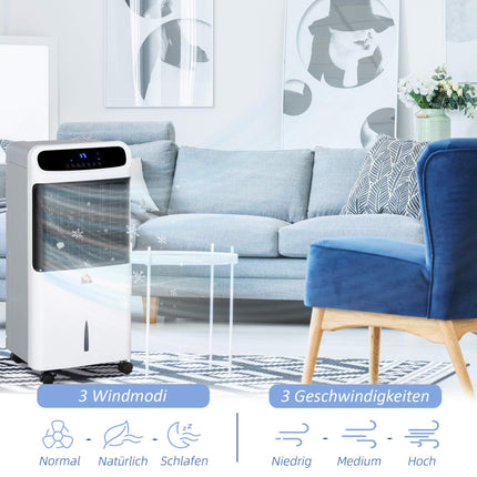 Přenosný ochlazovač vzduchu s boxem na led, 3 režimy, nádrž 12 l