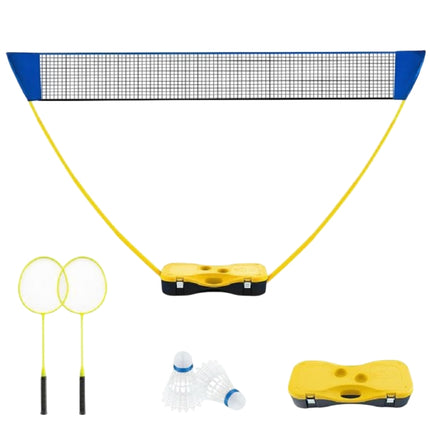 Přenosná sada badmintonové sítě 270 cm, pálky, přepravní taška