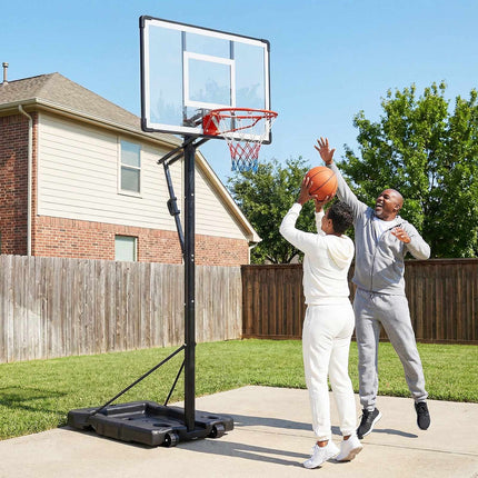 Přenosný basketbalový koš, nastavitelný 5.6-10 ft, deska 43 in