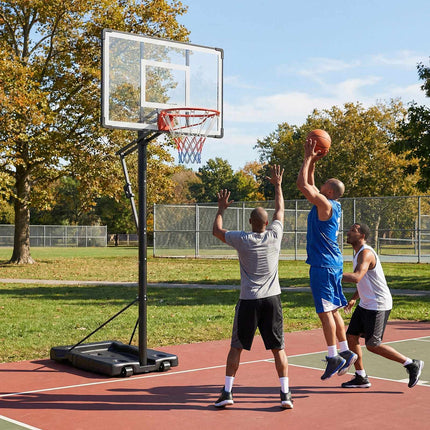 Přenosný basketbalový koš, nastavitelný 5.6-10 ft, deska 43 in