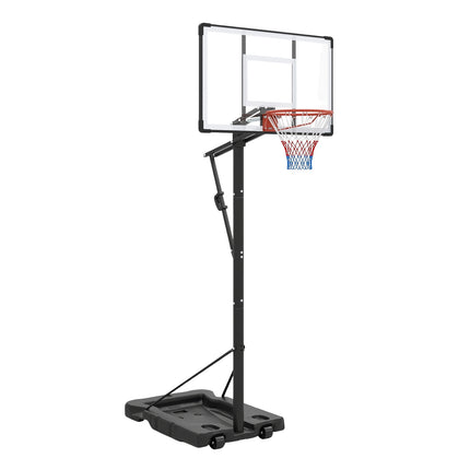 Přenosný basketbalový koš, nastavitelný 5.6-10 ft, deska 43 in