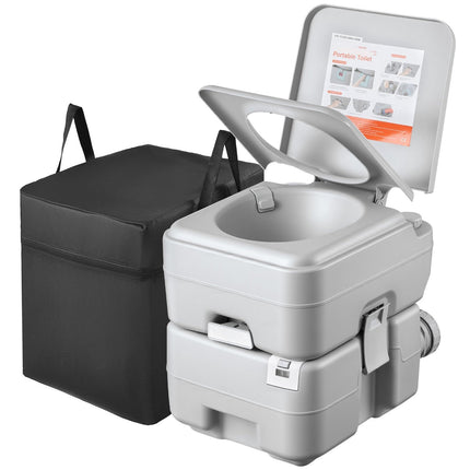 Portable Camping Toilet, 20L Detachable Tank, 120 Flushes