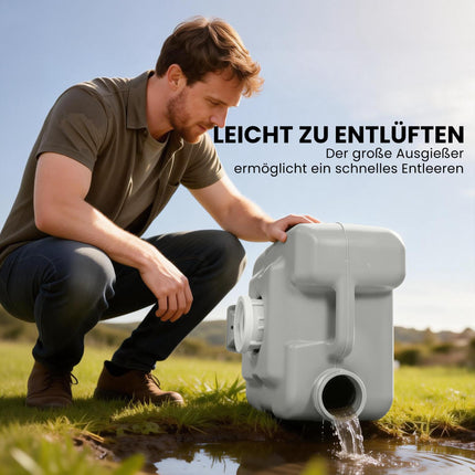 Portable Camping Toilet, 20L Waste Tank, 147kg Capacity