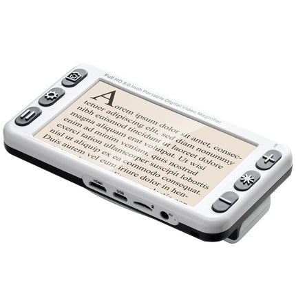 Portable Digital Magnifier, 5-Inch LCD, 2–48X Zoom