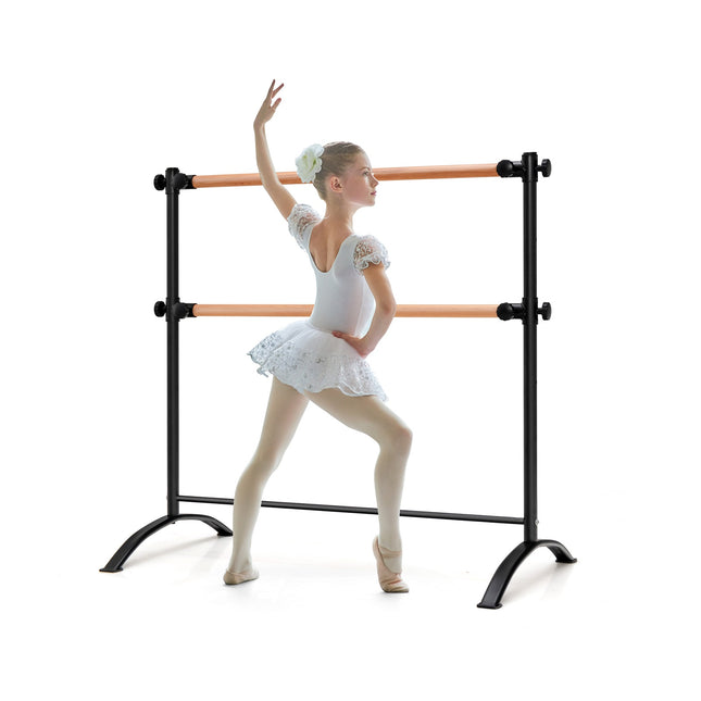 Přenosná dvojitá baletní tyč, 4 ft, nastavitelná výška