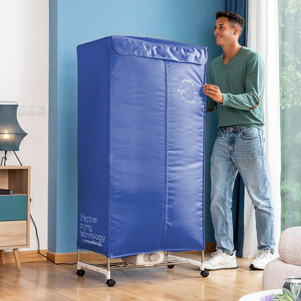Přenosná elektrická sušička se 2 úrovněmi Dupledry InnovaGoods 1200 W, modrá