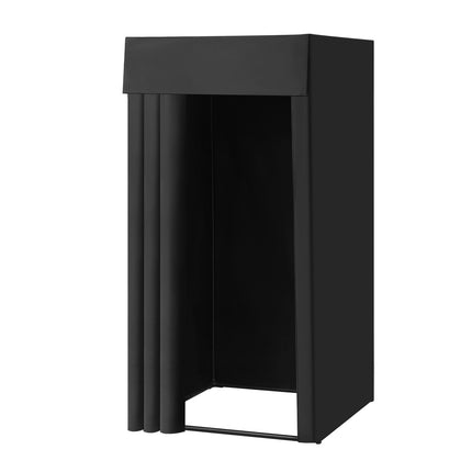 Portable Fitting Room, Black Polyester Curtain, Hook, 99cm