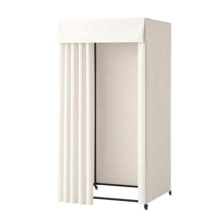 Portable Fitting Room With Curtains, Casters, 99x99x204.5 cm