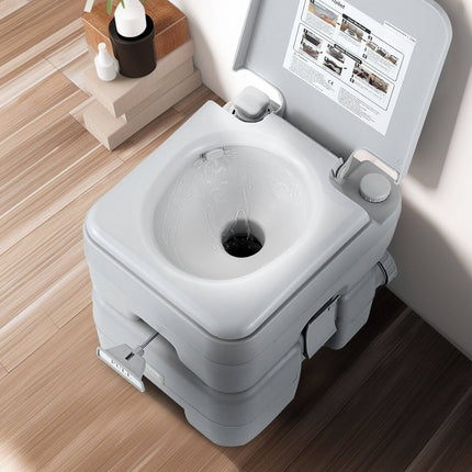 Portable Flush Toilet, 20L Waste Tank, Carry Bag
