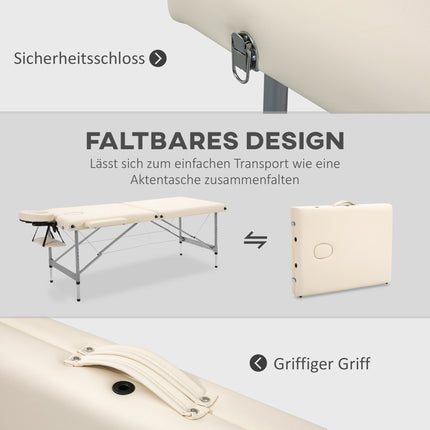 Tragbare klappbare Massageliege mit Gesichtswiege, 186x71x83 cm