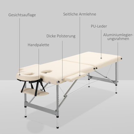Tragbare klappbare Massageliege mit Gesichtswiege, 186x71x83 cm