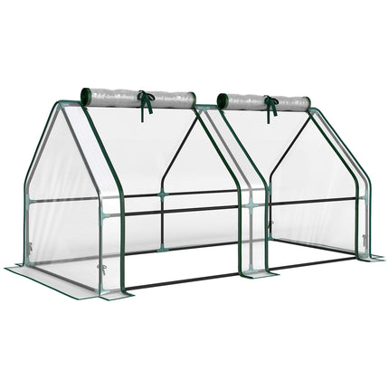 Přenosný skleník se zipovými dveřmi, 180x90x90 cm, PVC kryt