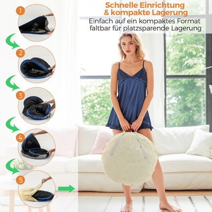 Přenosná domácí sauna s parním generátorem 3 l, černá