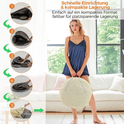 Přenosná domácí sauna s parním generátorem 3 l, šedá