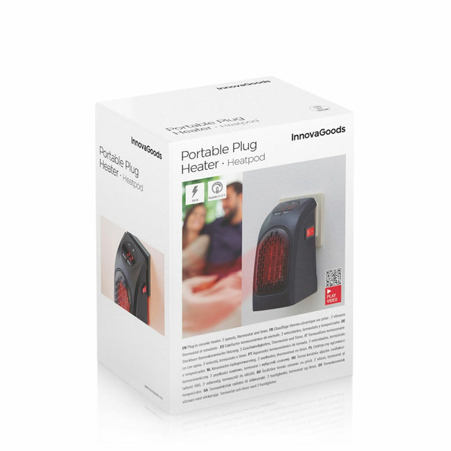 Přenosný mini zásuvkový ohřívač Heatpod InnovaGoods 400 W