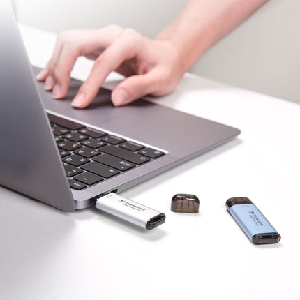 Přenosný mini SSD ESD300C USB-C 2TB 10Gbps (R1050/W950 Mb/s), stříbrný