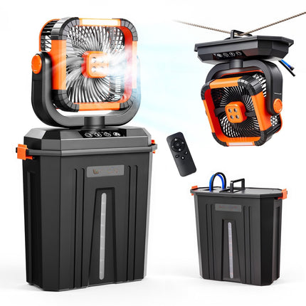 Portable Misting Fan, 12L Tank, 20000mAh, Remote