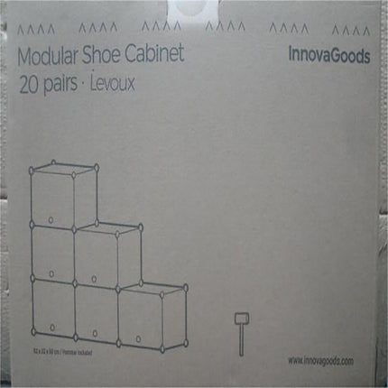 Portable Modular Shoe Cabinet InnovaGoods White - 20 pairs