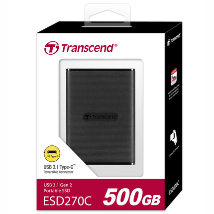 Přenosný SSD ESD270C USB-C 500GB (R520/W460), černý