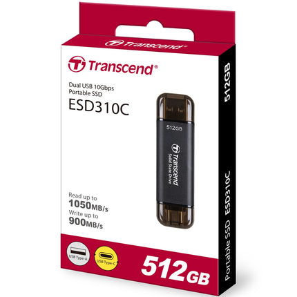 Přenosný SSD ESD310C USB-C 512 GB (R1050/W950), černý