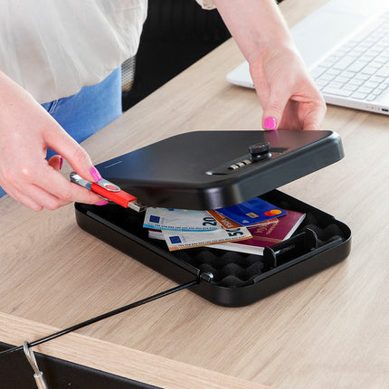 Přenosný trezor s bezpečnostním lankem Prisaven InnovaGoods