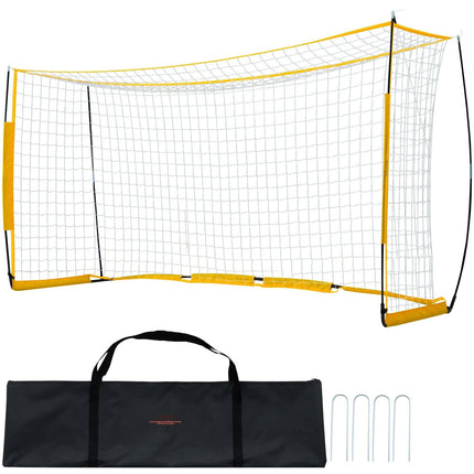 Portable Soccer Goal 12x6 Ft, Steel-Fiberglass, Bag